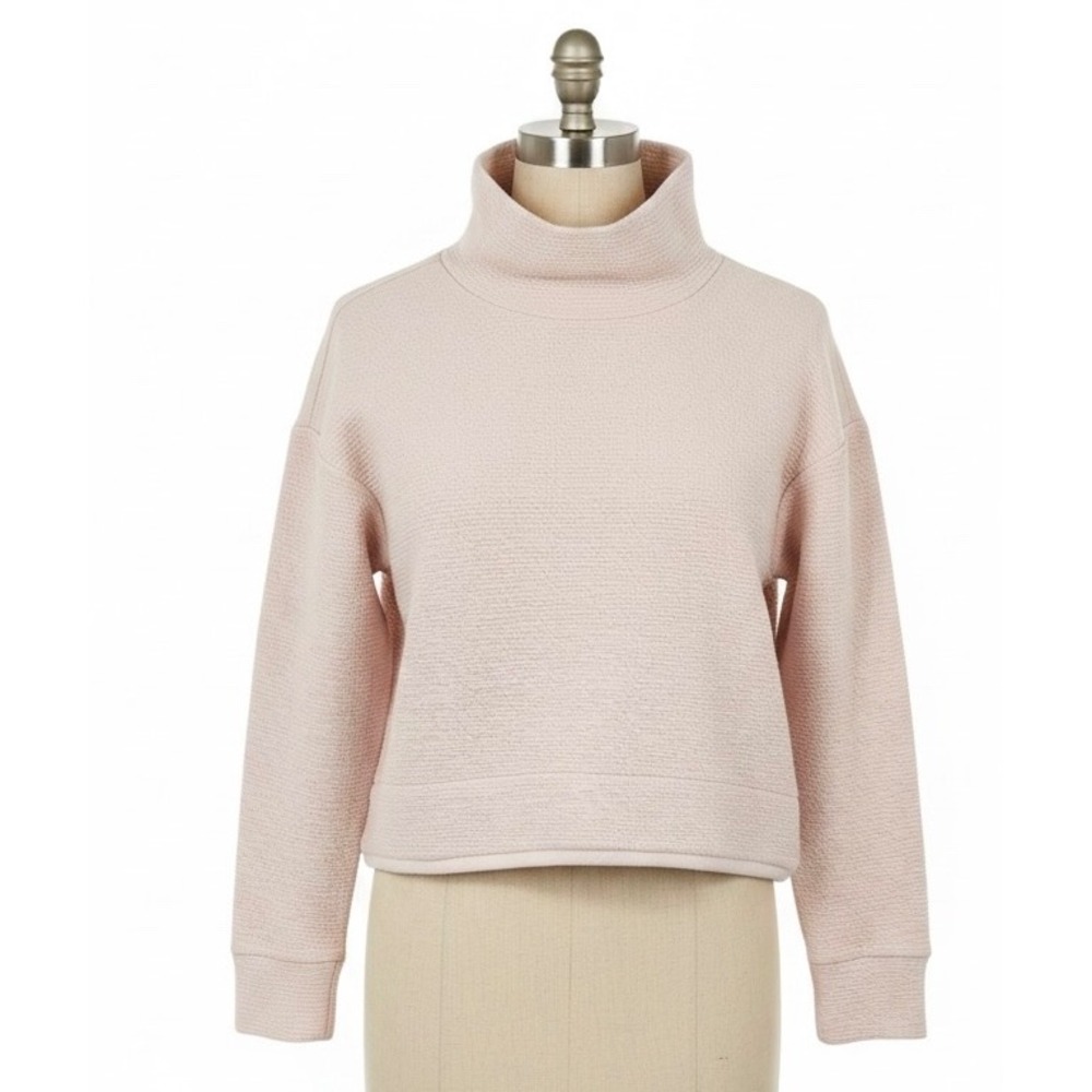 CALIA by Carrie Underwood Mock Neck Crop Pullover Sweater Pink XS
